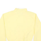 REEBOK Mens Yellow & White Zip Jacket M Polyester Blend Plain Sportswear Casual