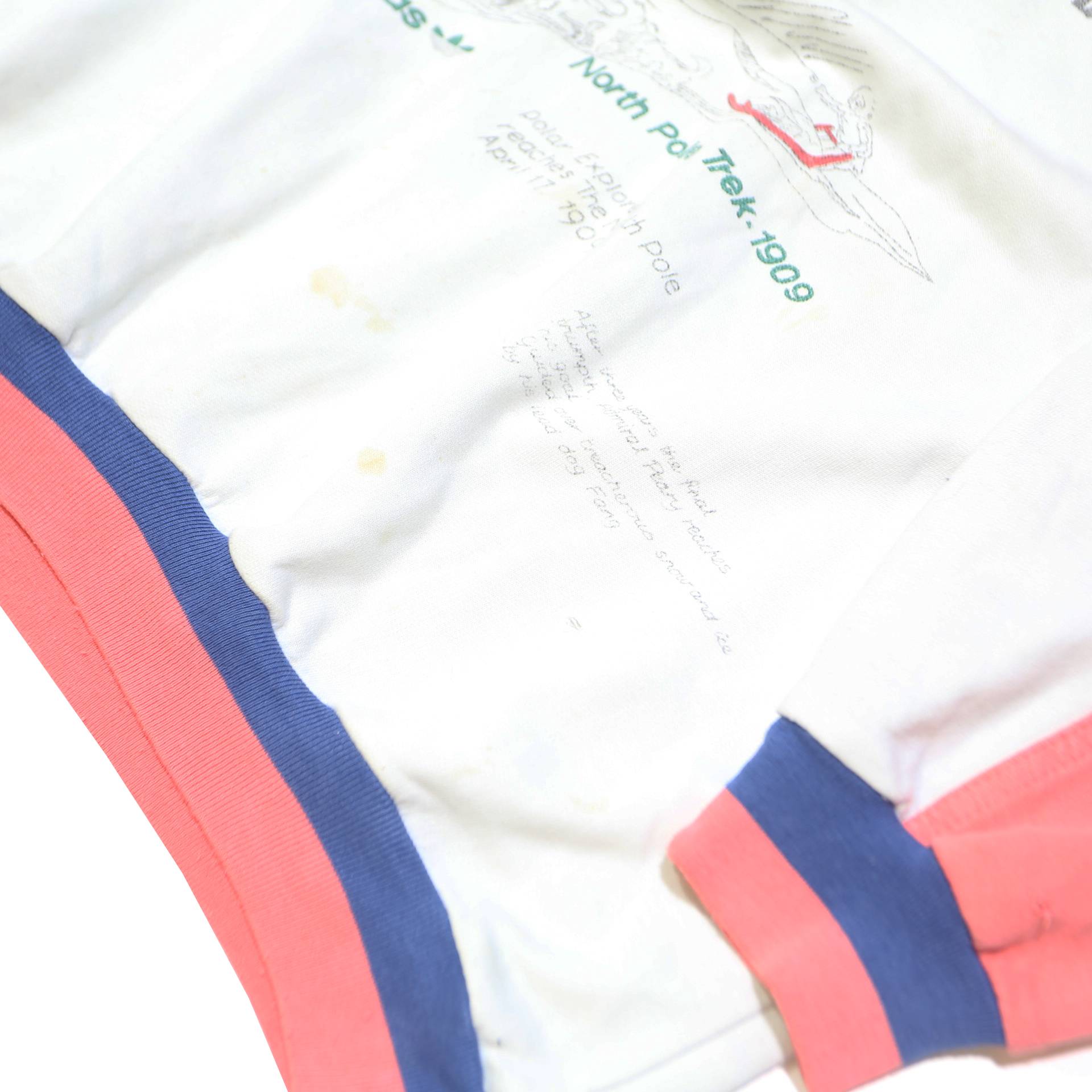 TAKE OFF ADIDAS ORIGINALS Womens White & Pink Expedition Collar 2XL Sweatshirt