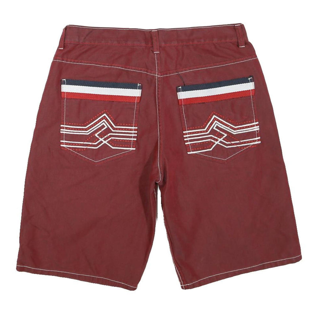 RED APE Mens Casual Red Shorts XL W38 Polyester Blend Relaxed Fit Button Closure