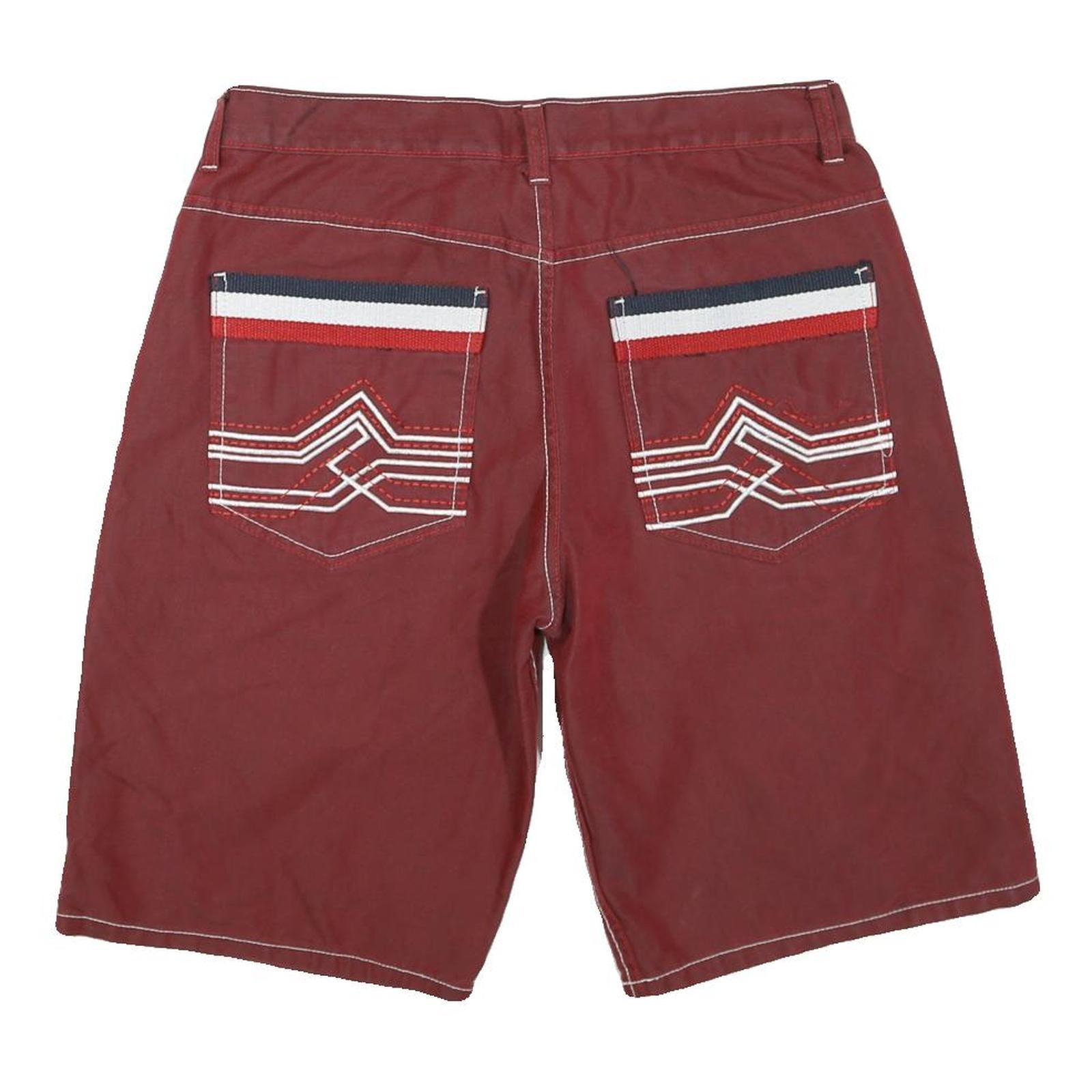 RED APE Mens Casual Red Shorts XL W38 Polyester Blend Relaxed Fit Button Closure