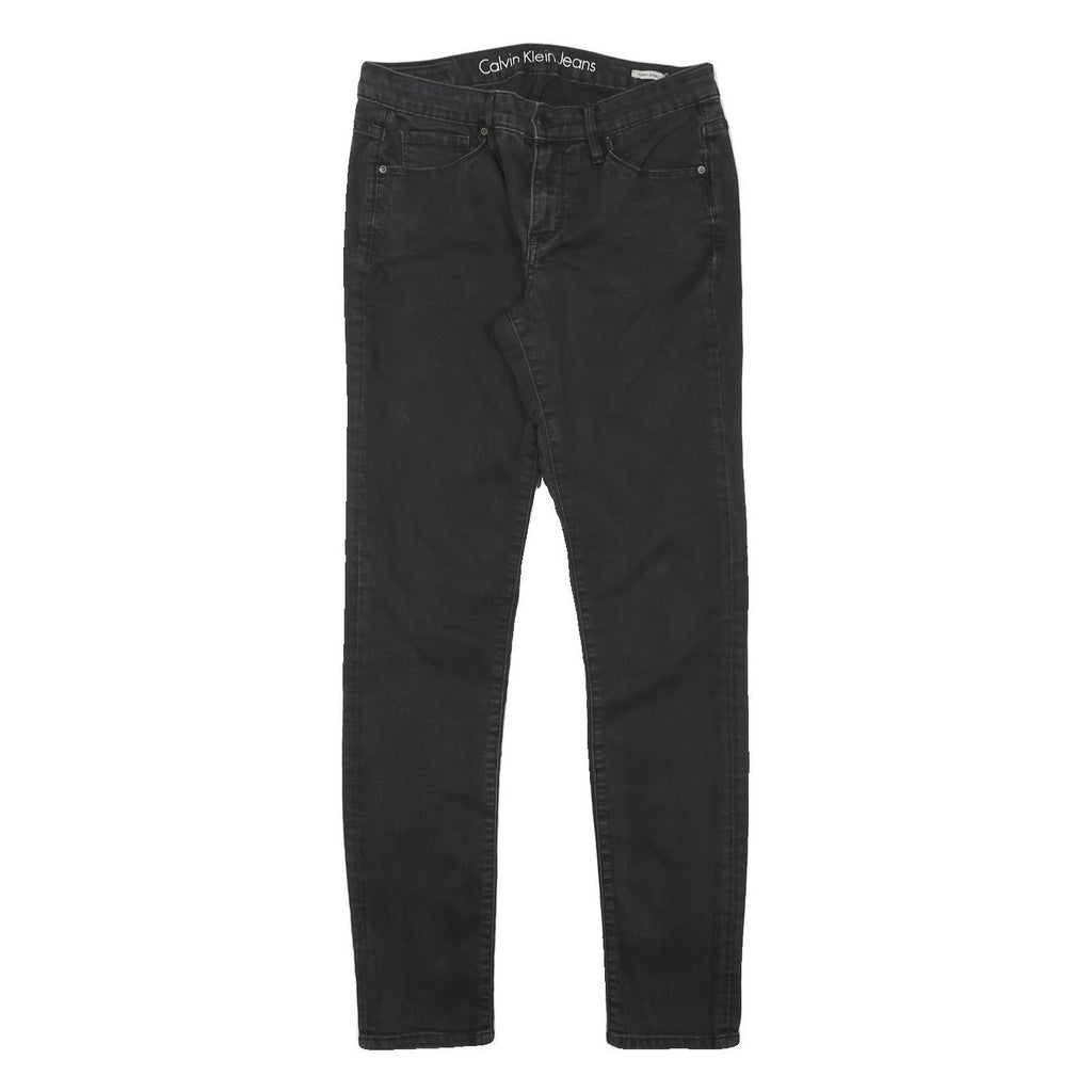 CALVIN KLEIN JEANS Womens Slim Black Skinny Denim Medium W28 L30 Cotton Blend
