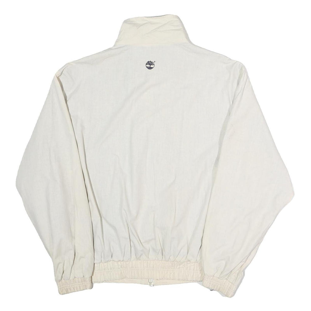 TIMBERLAND Mens Cream Jacket M Polyester Zip Plain Outdoor Casual