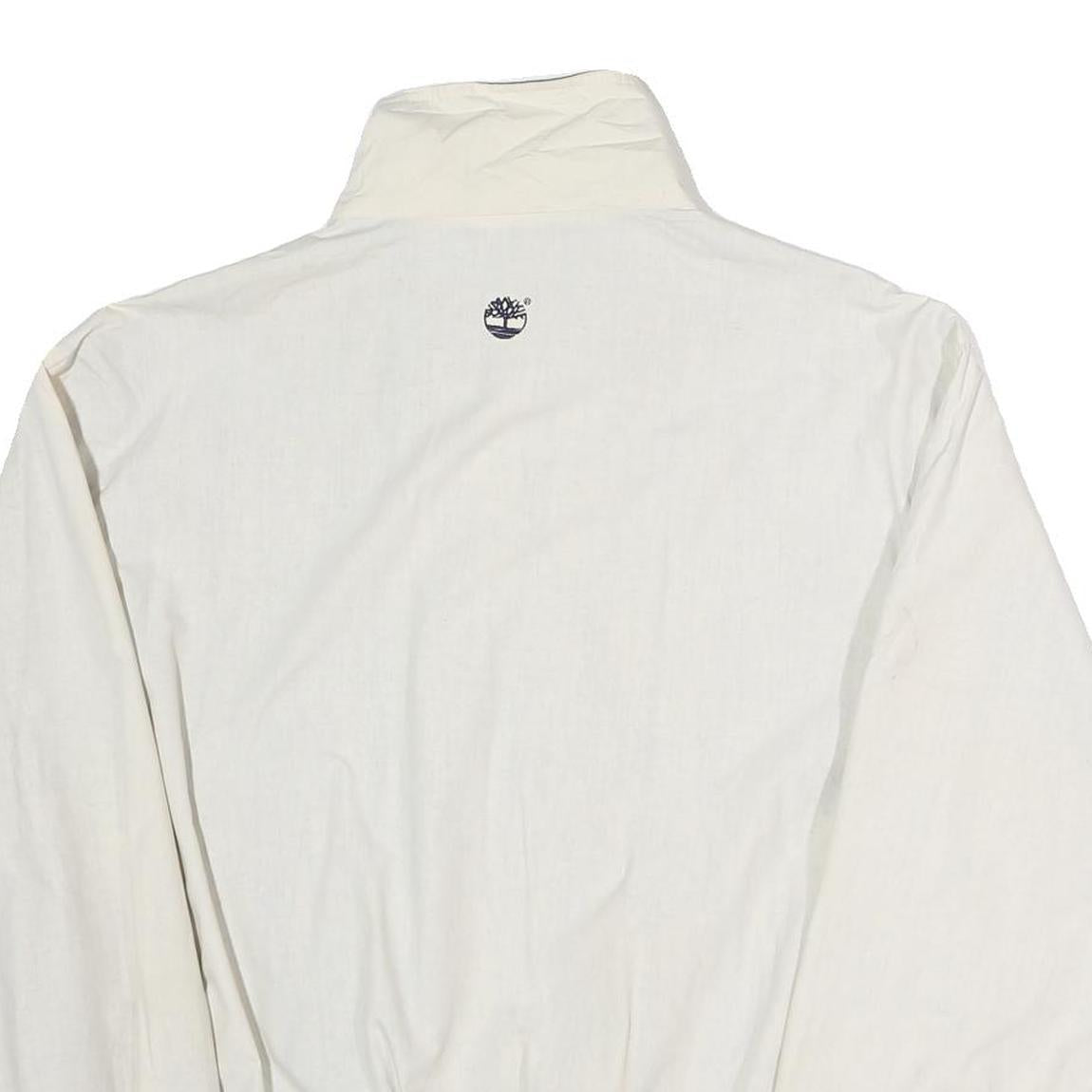 TIMBERLAND Mens Cream Jacket M Polyester Zip Plain Outdoor Casual