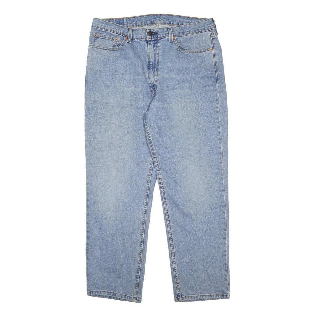 LEVI'S 550 Tapered Mens Jeans Blue Relaxed Denim Light W34 L29 Cotton Blend Zip