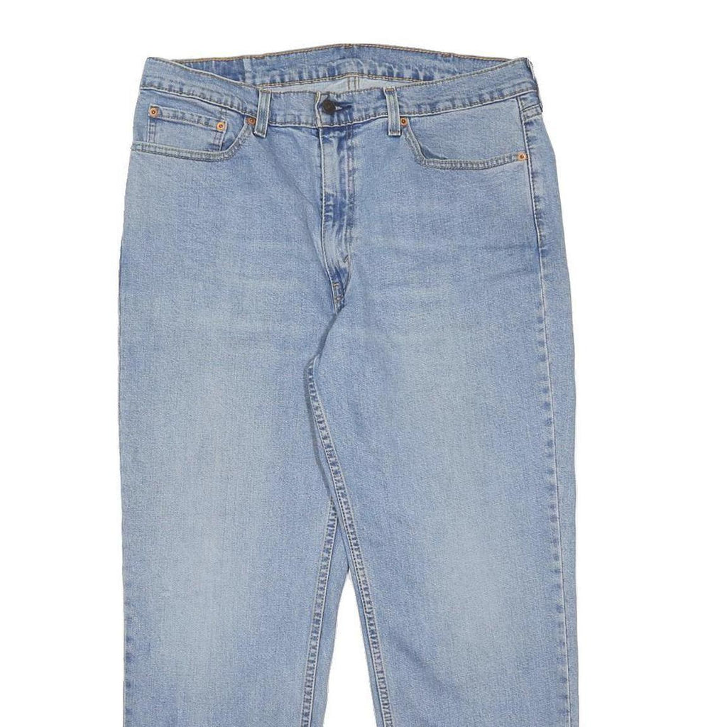 LEVI'S 550 Tapered Mens Jeans Blue Relaxed Denim Light W34 L29 Cotton Blend Zip