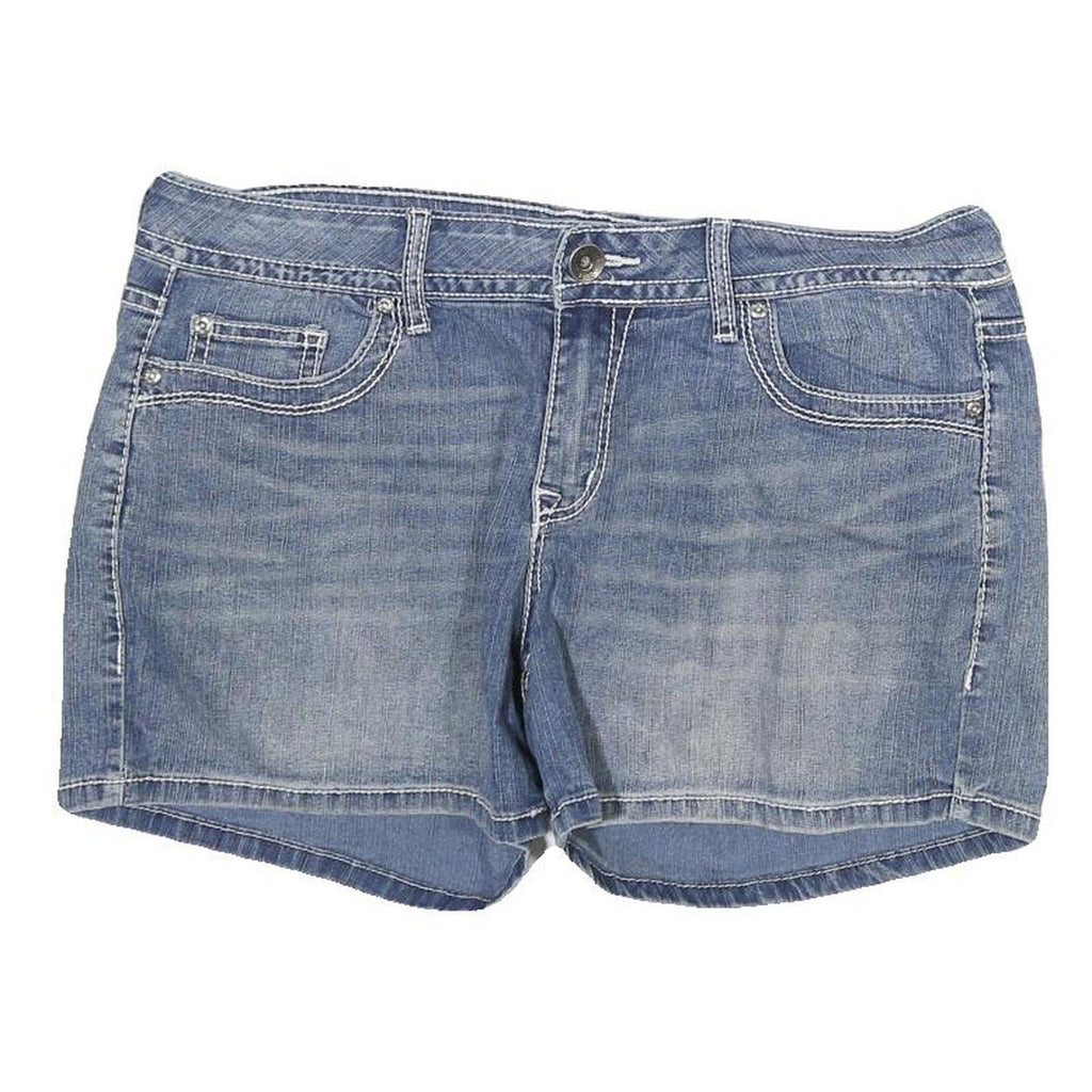 ANA Womens Denim Blue Casual Shorts XL W34 Button Closure Stylish