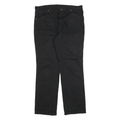 WRANGLER Mens Black Regular Straight Denim Dark W36 L32 Cotton Zip Jeans