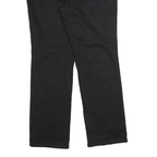 WRANGLER Mens Black Regular Straight Denim Dark W36 L32 Cotton Zip Jeans