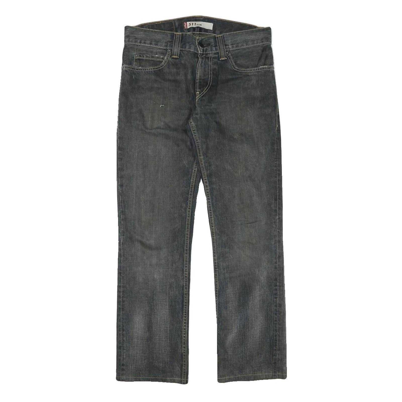 LEVI'S 511 Mens Slim Jeans Blue Denim W31 L27 Zip Cotton Blend Classic Fit