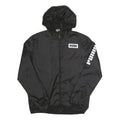 PUMA Mens Black Hoodie Zip Jacket S Polyester Plain Sports Casual Lightweight