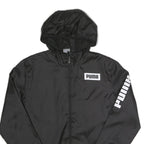 PUMA Mens Black Hoodie Zip Jacket S Polyester Plain Sports Casual Lightweight