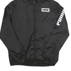 PUMA Mens Black Hoodie Zip Jacket S Polyester Plain Sports Casual Lightweight