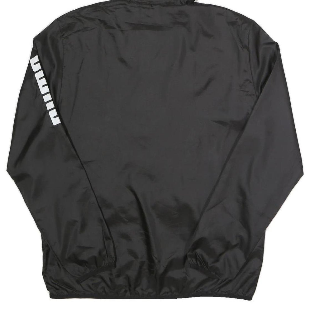 PUMA Mens Black Hoodie Zip Jacket S Polyester Plain Sports Casual Lightweight