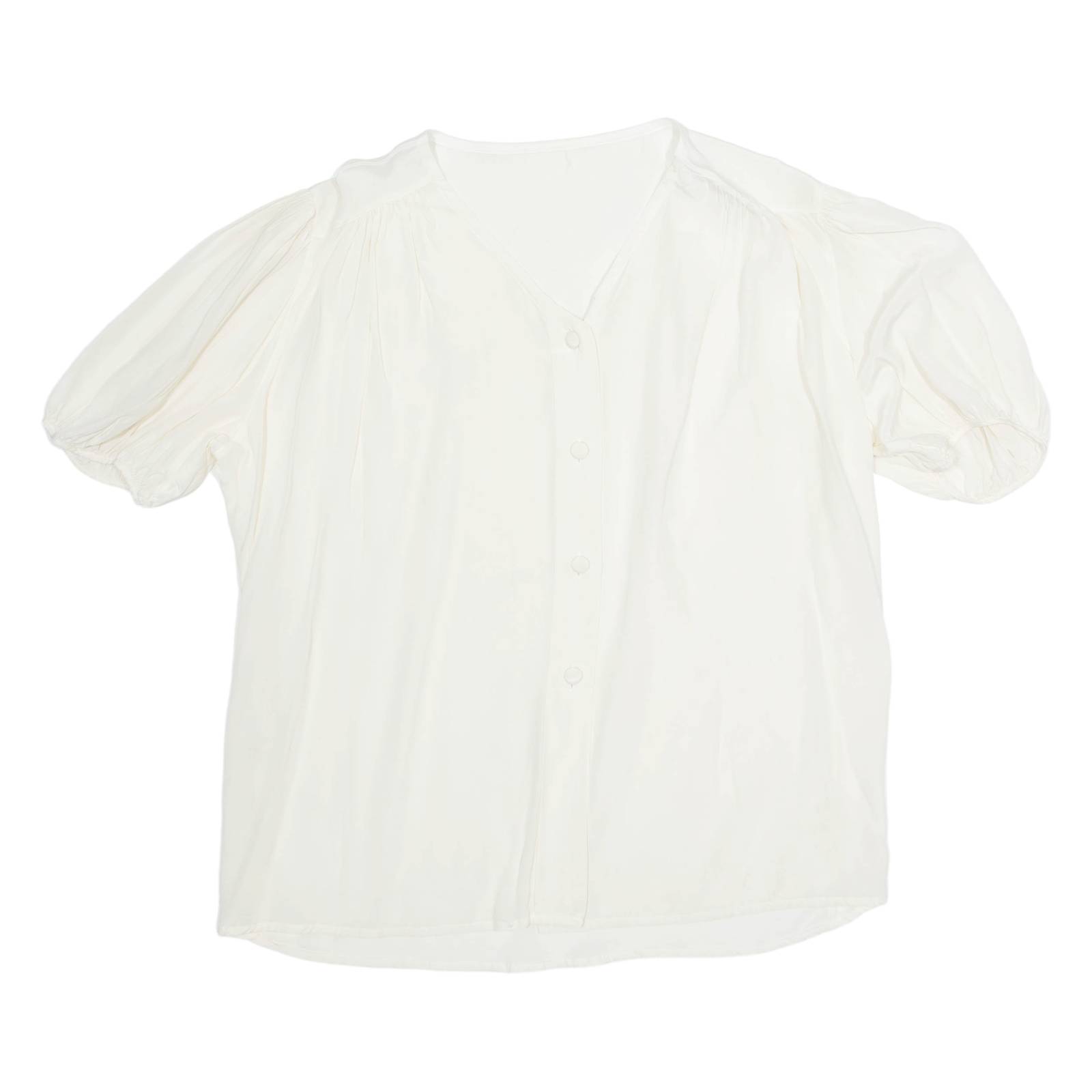 Womens Top Cream V-Neck L