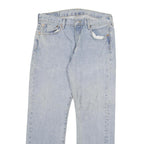 LEVI'S 501 Mens Blue Regular Straight Denim Stone Wash W34 L30 Cotton Blend
