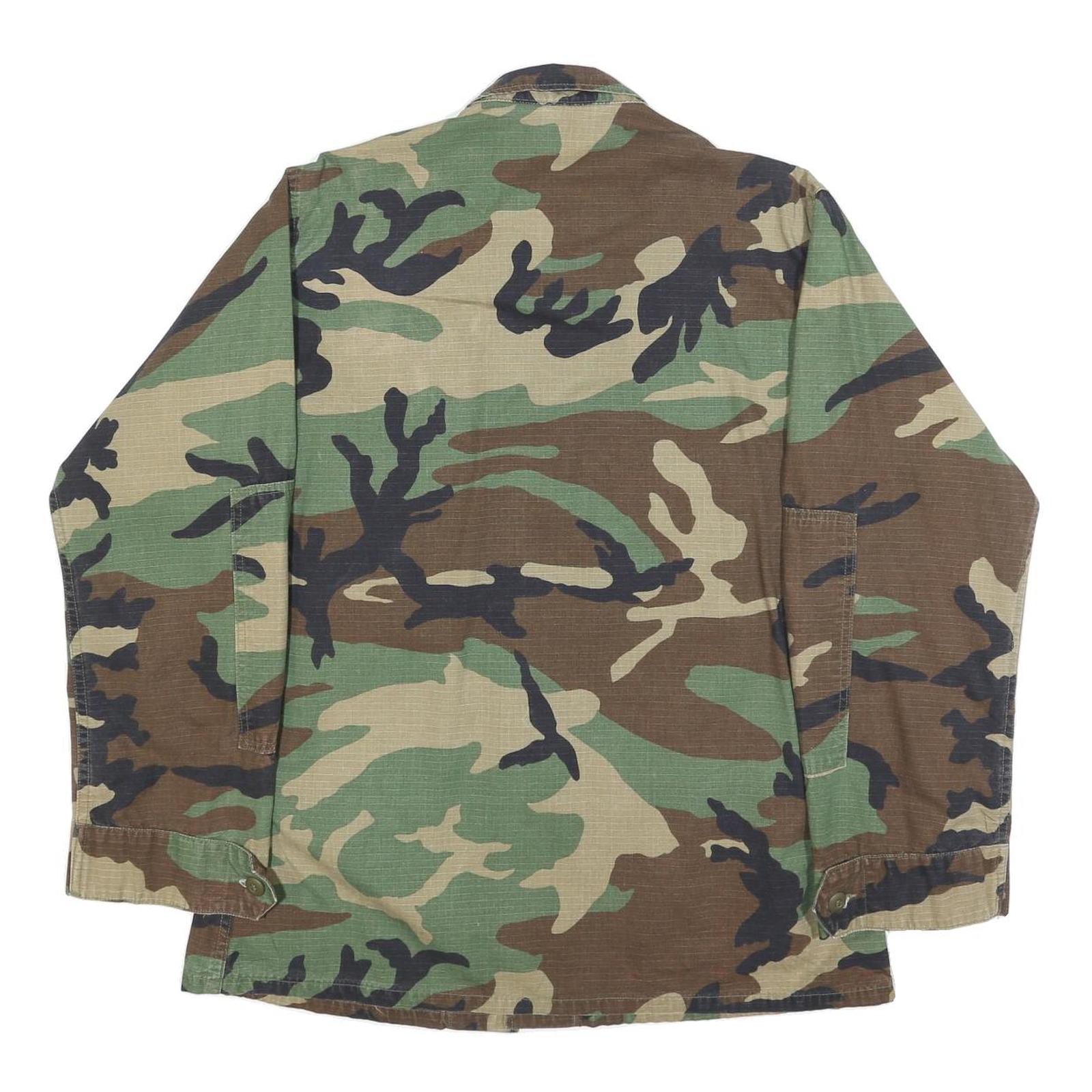 PROPPER INTERNATIONAL INC Mens Green Camouflage Cotton Blend Button Jacket M