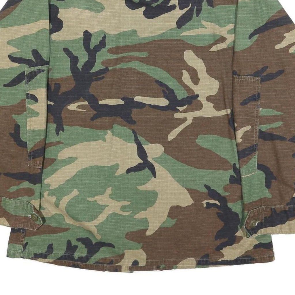 PROPPER INTERNATIONAL INC Mens Green Camouflage Cotton Blend Button Jacket M