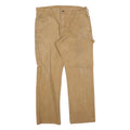 DICKIES Mens Cotton Blend Beige Regular Straight Trousers W36 L32 Workwear