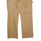 DICKIES Mens Cotton Blend Beige Regular Straight Trousers W36 L32 Workwear