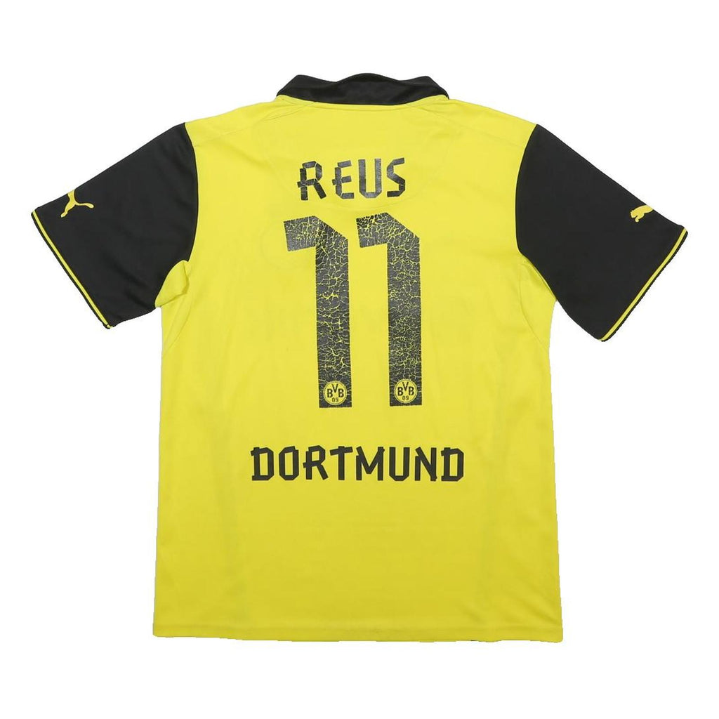 PUMA Mens Yellow & Black Borussia Dortmund Reus 11 Football Shirt M Short Sleeve