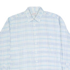 LOBBY Mens Shirt Blue Check Long Sleeve L