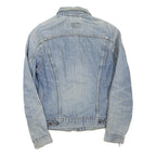 LEVI'S Mens Blue Cotton Blend Denim Jacket L Button Closure Classic Fit Casual