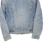 LEVI'S Mens Blue Cotton Blend Denim Jacket L Button Closure Classic Fit Casual