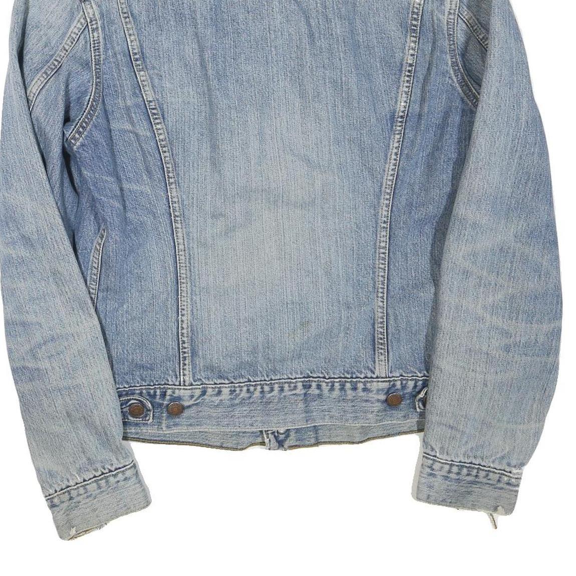 LEVI'S Mens Blue Cotton Blend Denim Jacket L Button Closure Classic Fit Casual