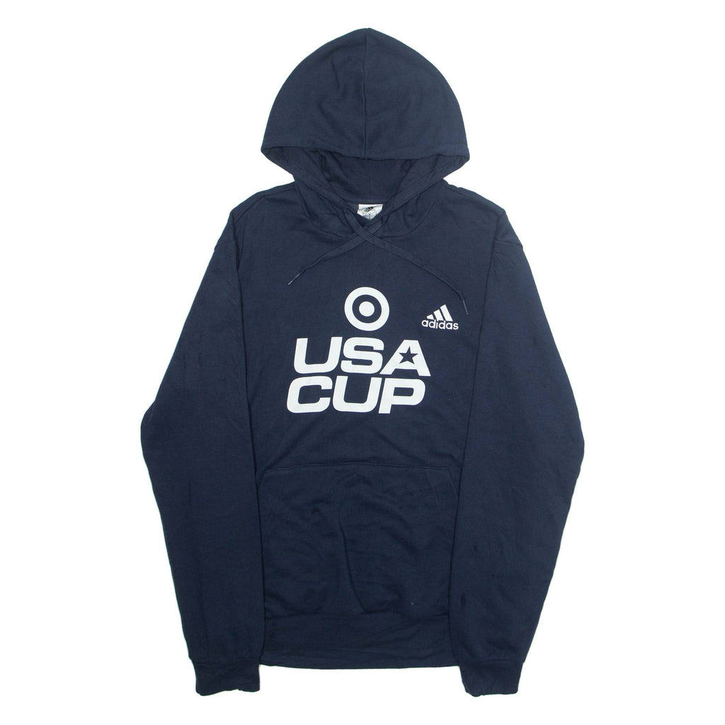 ADIDAS Mens Blue Hoodie USA M