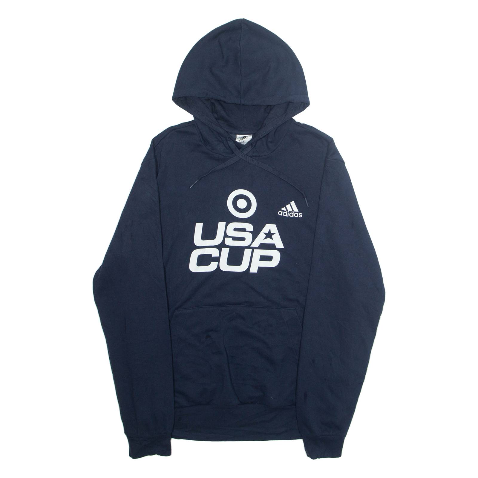 ADIDAS Mens Blue Hoodie USA M