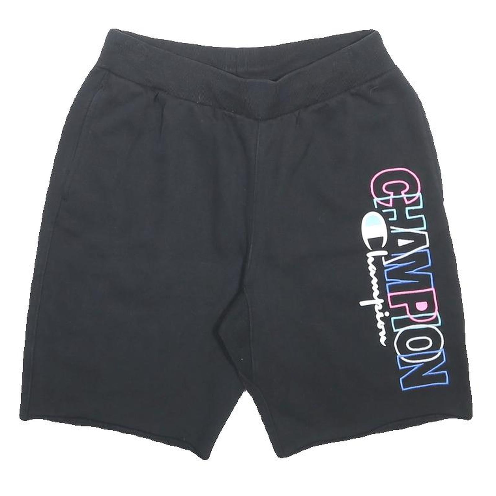 CHAMPION REVERSE WEAVE Womens Black Casual Shorts M W28 Champion Logo Print