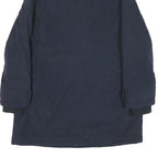 DKNY Womens Navy Blue Flight Jacket M Polyester Blend Zip Zip Pockets Warm Coat