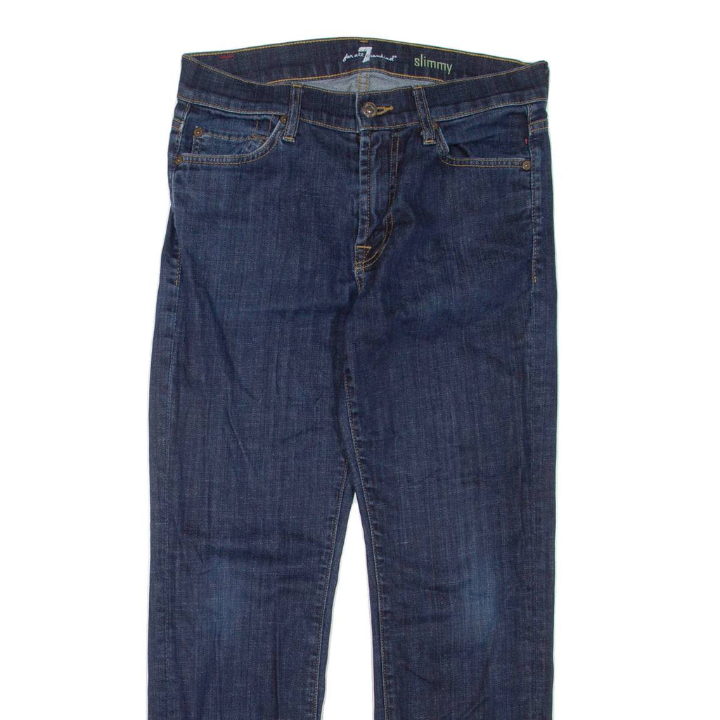 7 FOR ALL MANKIND Womens Jeans Blue Slim Straight W30 L28