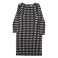 PHASE EIGHT Womens Black & Beige Patterned Day Dress Acrylic Blend Long Sleeve
