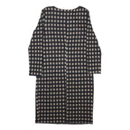 PHASE EIGHT Womens Black & Beige Patterned Day Dress Acrylic Blend Long Sleeve