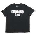 WWE Mens Black Chicago 3:16 Graphic T-Shirt 2XL Short Sleeve Crew Neck Skull