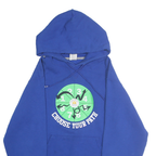 RUSSELL ATHLETIC Mens Blue Choose Your Path Graphic Pullover Hoodie S