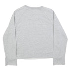 LEVI'S Womens Grey Cotton Blend Sweatshirt M Crew Neck Logo Print Casual