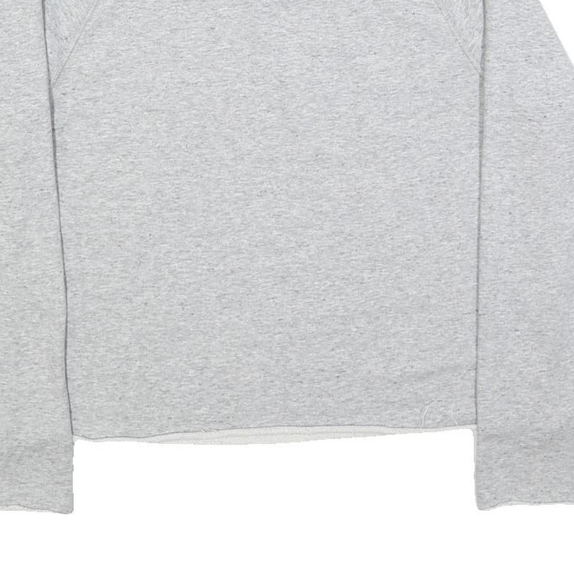 LEVI'S Womens Grey Cotton Blend Sweatshirt M Crew Neck Logo Print Casual