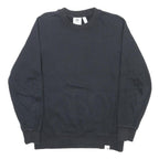 ADIDAS Mens Black Cotton Blend Crew Neck Sweatshirt S Casual Sportswear Pullover