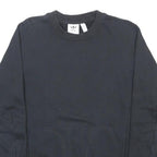 ADIDAS Mens Black Cotton Blend Crew Neck Sweatshirt S Casual Sportswear Pullover