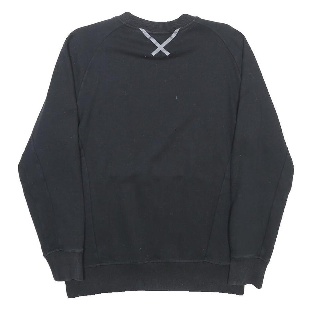 ADIDAS Mens Black Cotton Blend Crew Neck Sweatshirt S Casual Sportswear Pullover