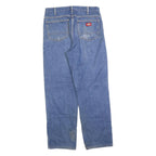 DICKIES Mens Jeans Blue Regular Straight Denim W32 L30 Classic Style Workwear