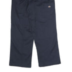 DICKIES Mens Polyester Blend Navy Loose Straight Trousers W33 L30 Workwear
