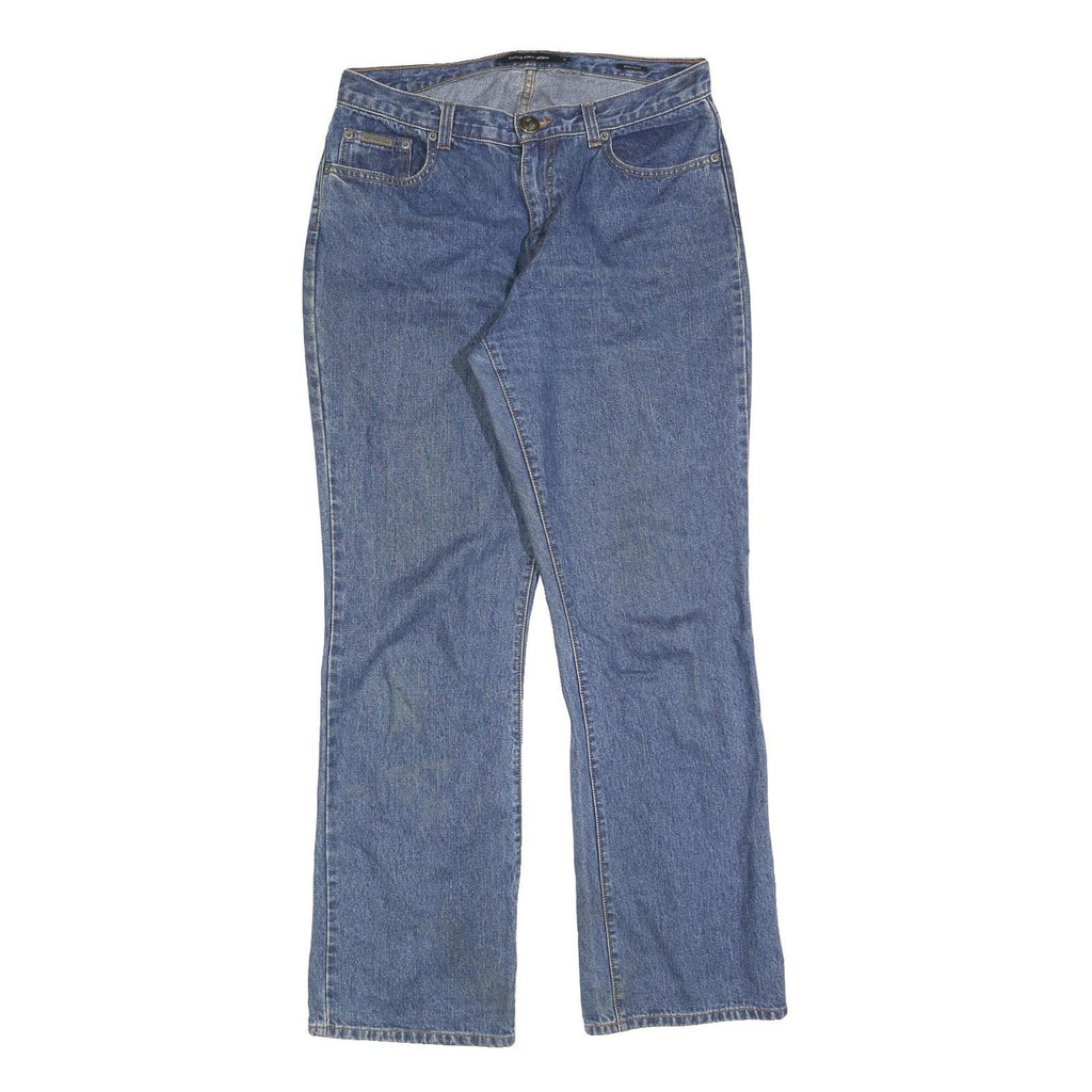 CALVIN KLEIN JEANS Womens Blue Regular Straight Denim Rinse W32 L32 Classic Fit