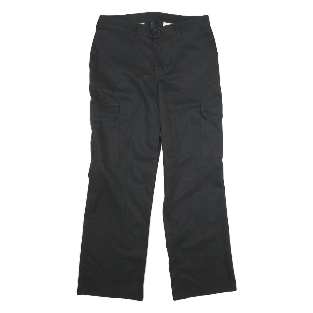RED KAP Womens Black Polyester Blend Regular Cargo Trousers W31 L34 Workwear Zip