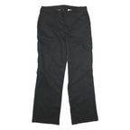 RED KAP Womens Black Polyester Blend Regular Cargo Trousers W31 L34 Workwear Zip