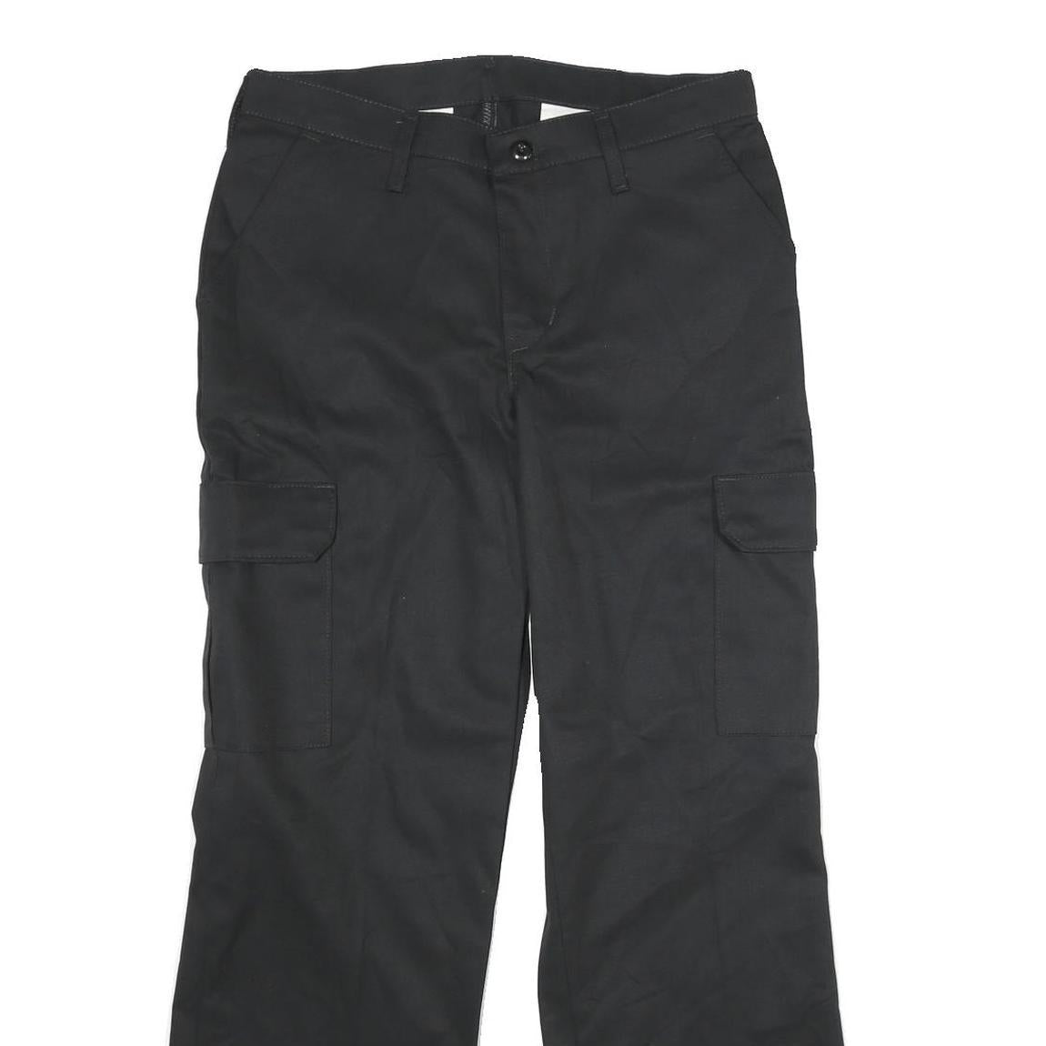 RED KAP Womens Black Polyester Blend Regular Cargo Trousers W31 L34 Workwear Zip