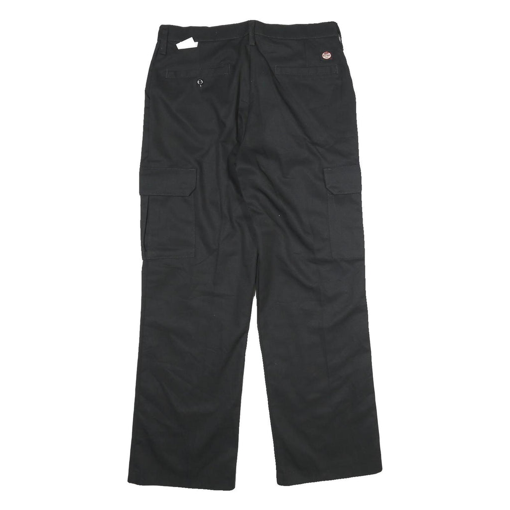 RED KAP Womens Black Polyester Blend Regular Cargo Trousers W31 L34 Workwear Zip