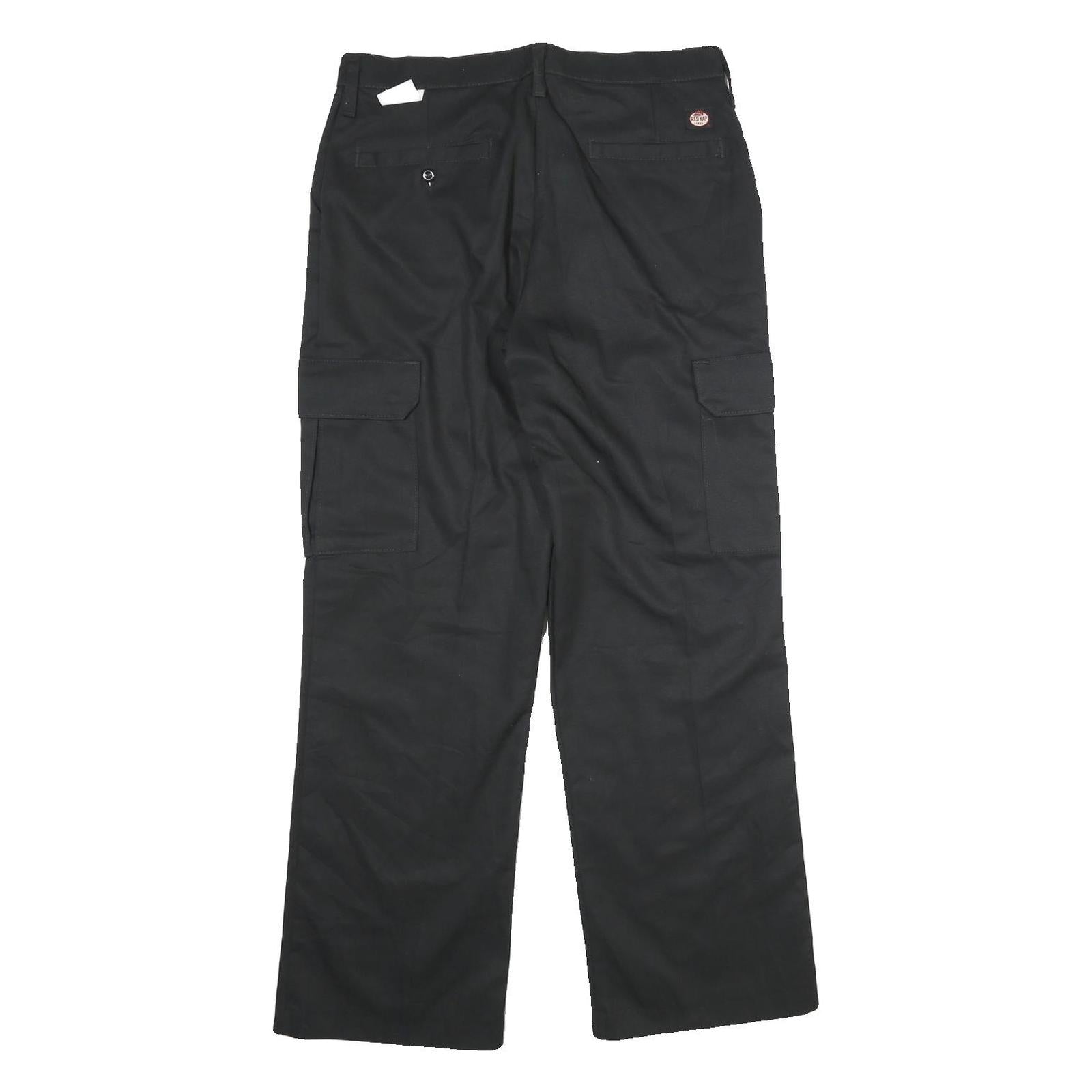 RED KAP Womens Black Polyester Blend Regular Cargo Trousers W31 L34 Workwear Zip